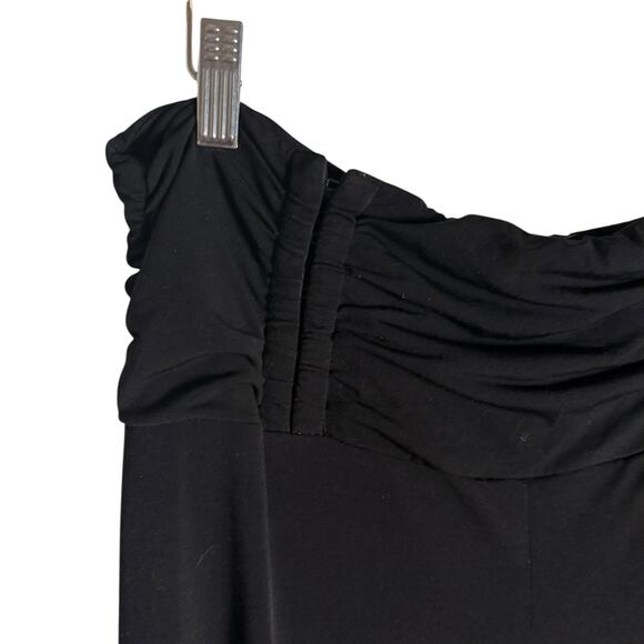 I.AM.GIA Black Ruched Waist High Rise Flare Straight Leg Legging Pants Size XL - Picture 4 of 9